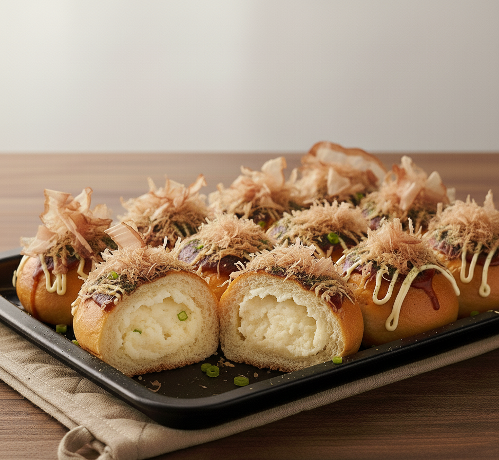 Jaga-Takoyaki Trio Bun
