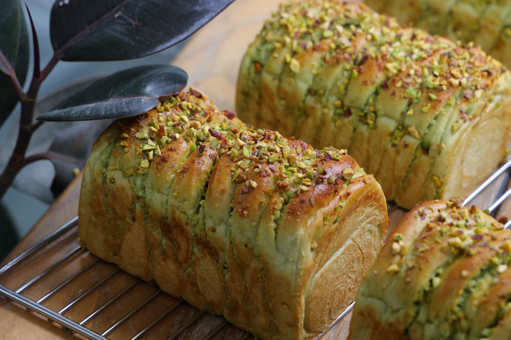 Pandan Coconut Shokupan Loaf